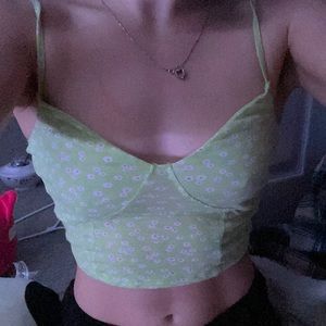 PacSun La hearts crop flower tank